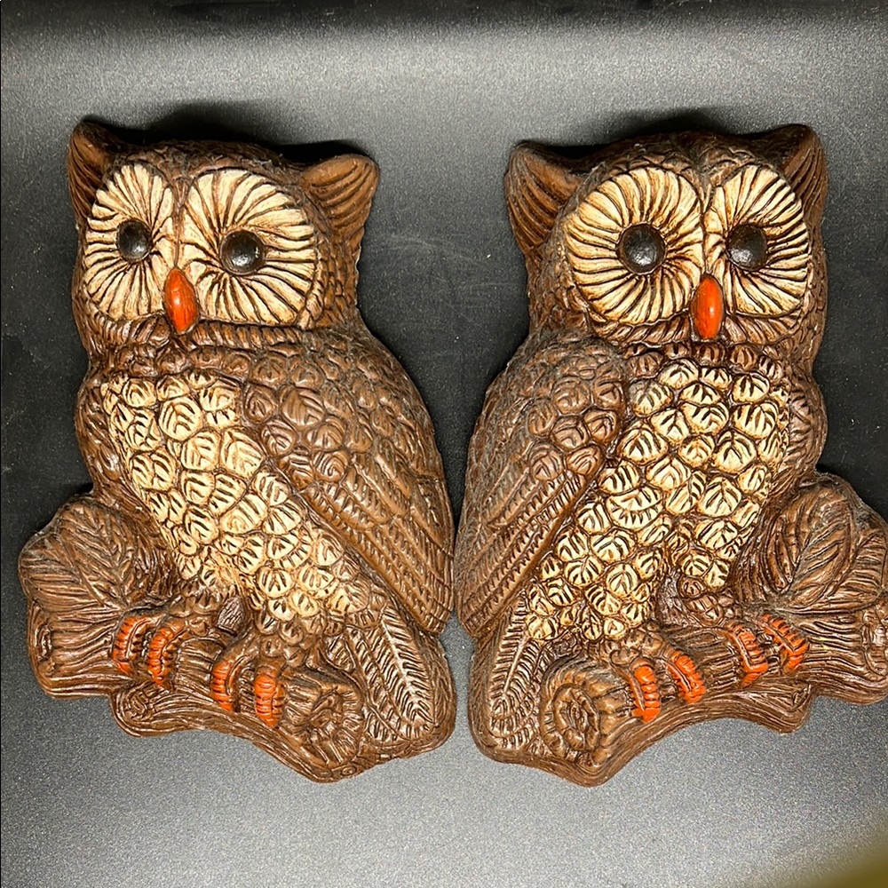 Vintage 3D Owl Wall Plaques Home Decor